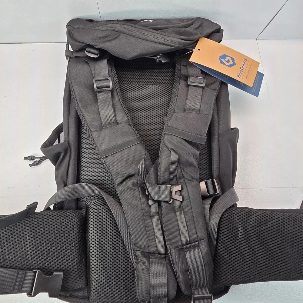 Blue Quartz 40L Tactical Backpack Water Resistant‎ Molle Black Travel Hiking